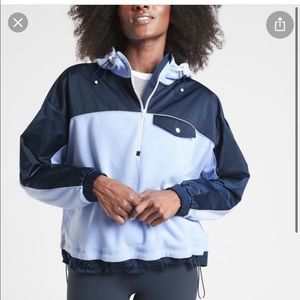 Periwinkle fleece windbreaker